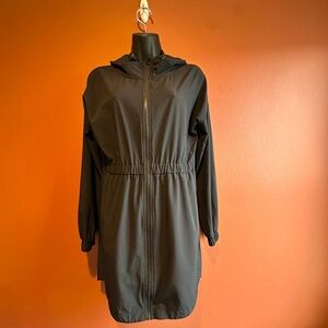 Zella Black Hooded Zip-Front Jacket